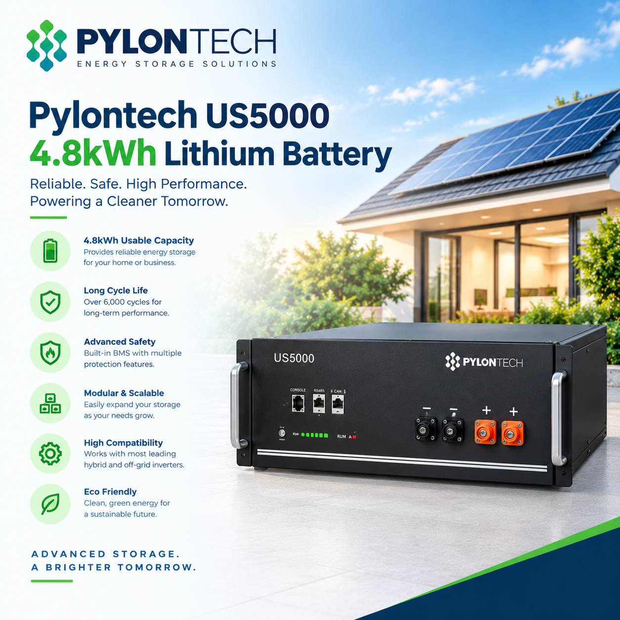 Pylontech US5000 4.8kWh Lithium Battery